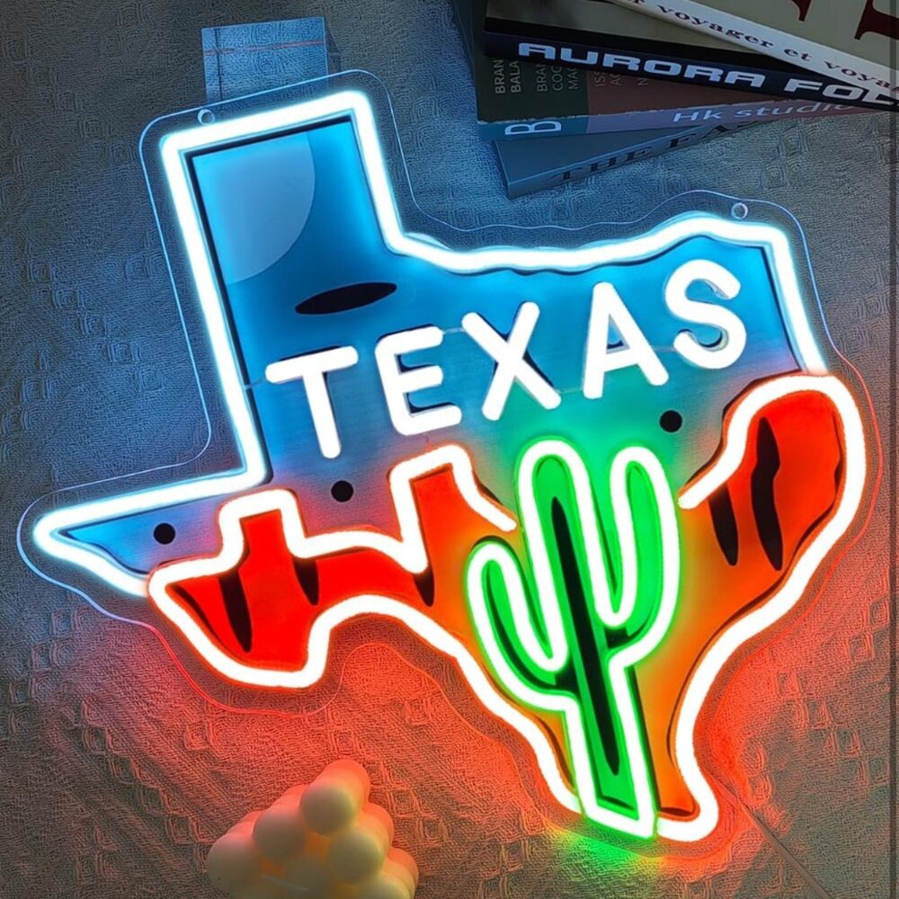 TEXAS CACTUS NEON LED SIGN - Picture 4 of 4